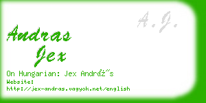 andras jex business card